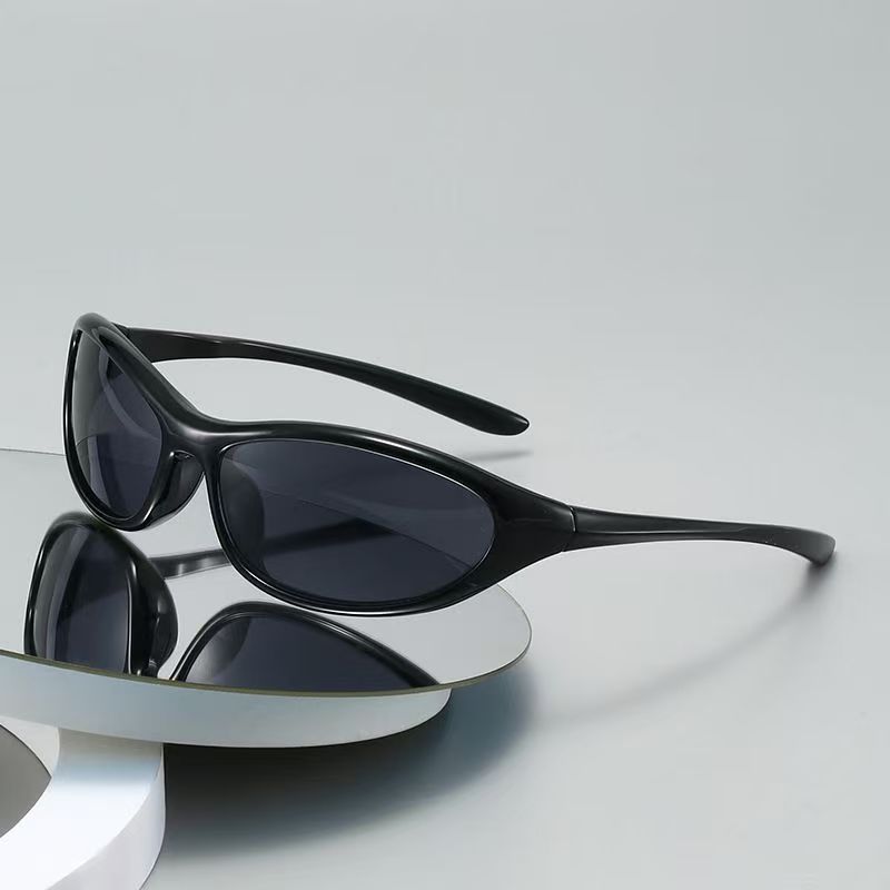 Sunglasses Uv400 - نظارات شمسية رياضية بتصميم Y2K للرجال