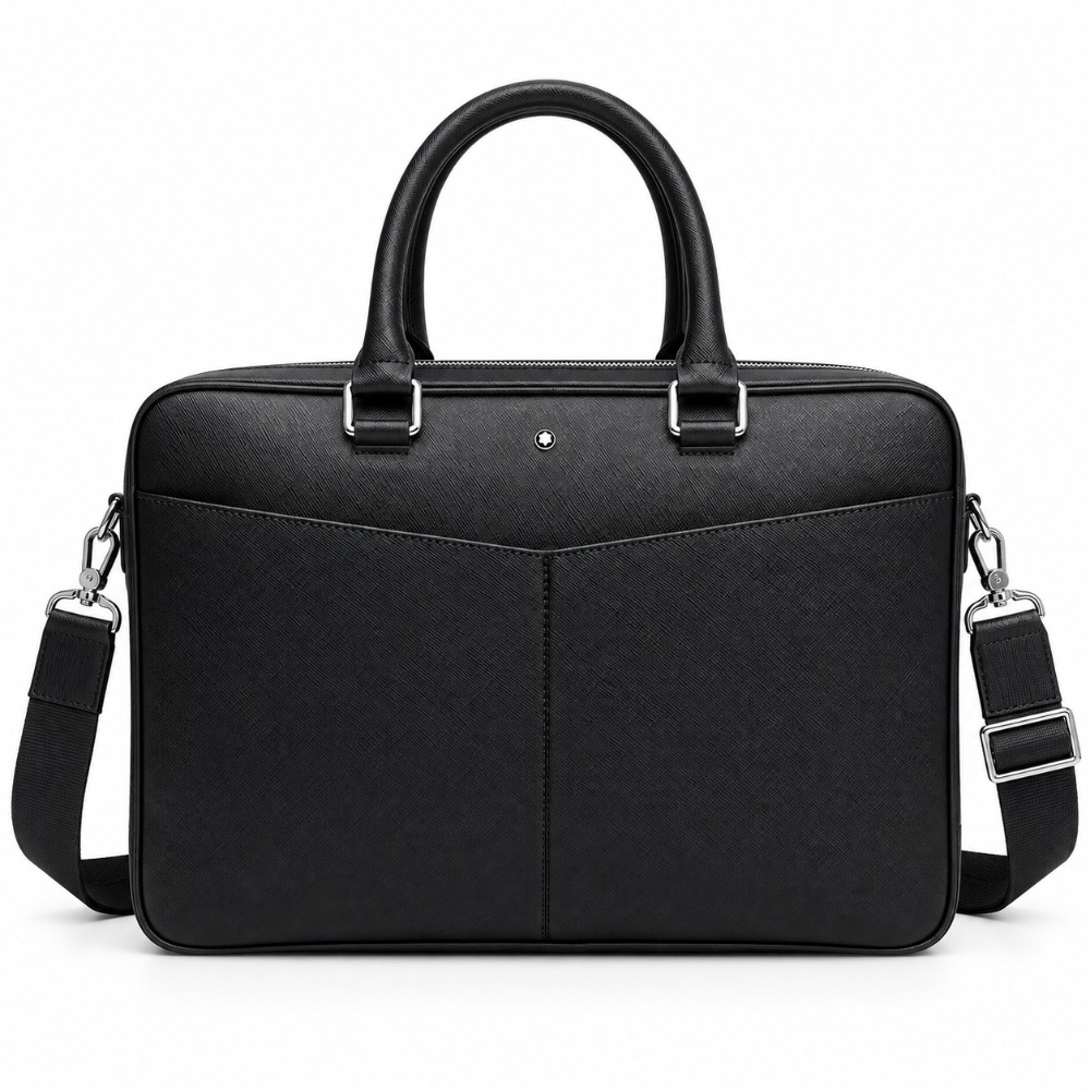 Leather Briefcase - حقيبة رجالية فاخرة للأعمال، مصنوعة من