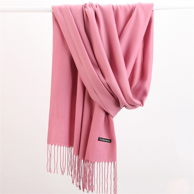 Cashmere Scarf - وشاح نسائي موضة 2023 بلون سادة