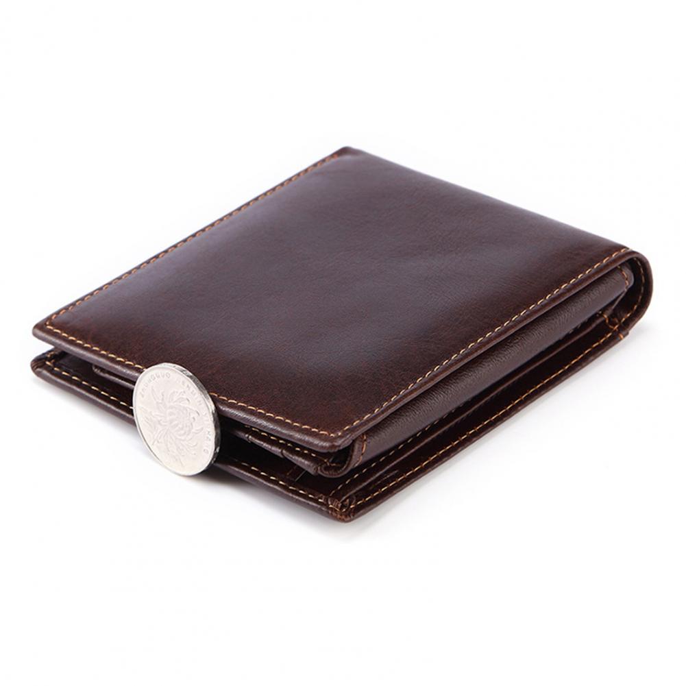 Leather Wallet Men - محفظة رجالية عتيقة بتصميم كلاسيكي، مزودة