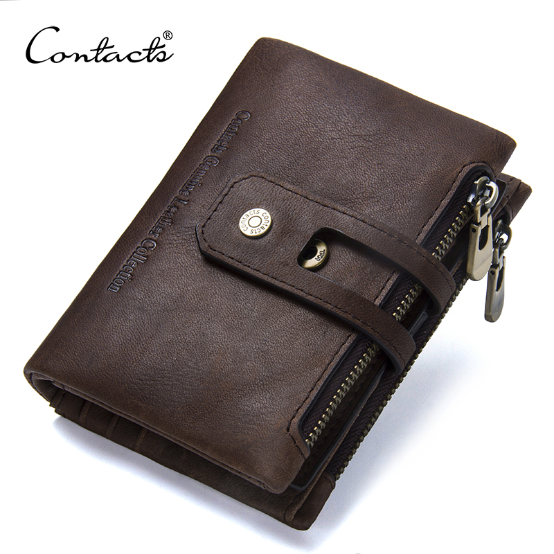Leather Wallet Men - CONTACT'S جلد طبيعي محافظ قصيرة للرجال