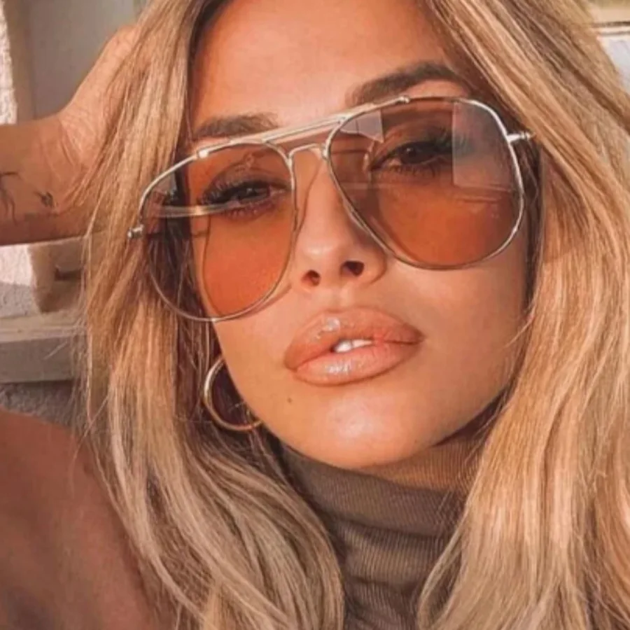 Designer Sunglasses - نظارات شمسية نسائية بتصميم طياري عتيق