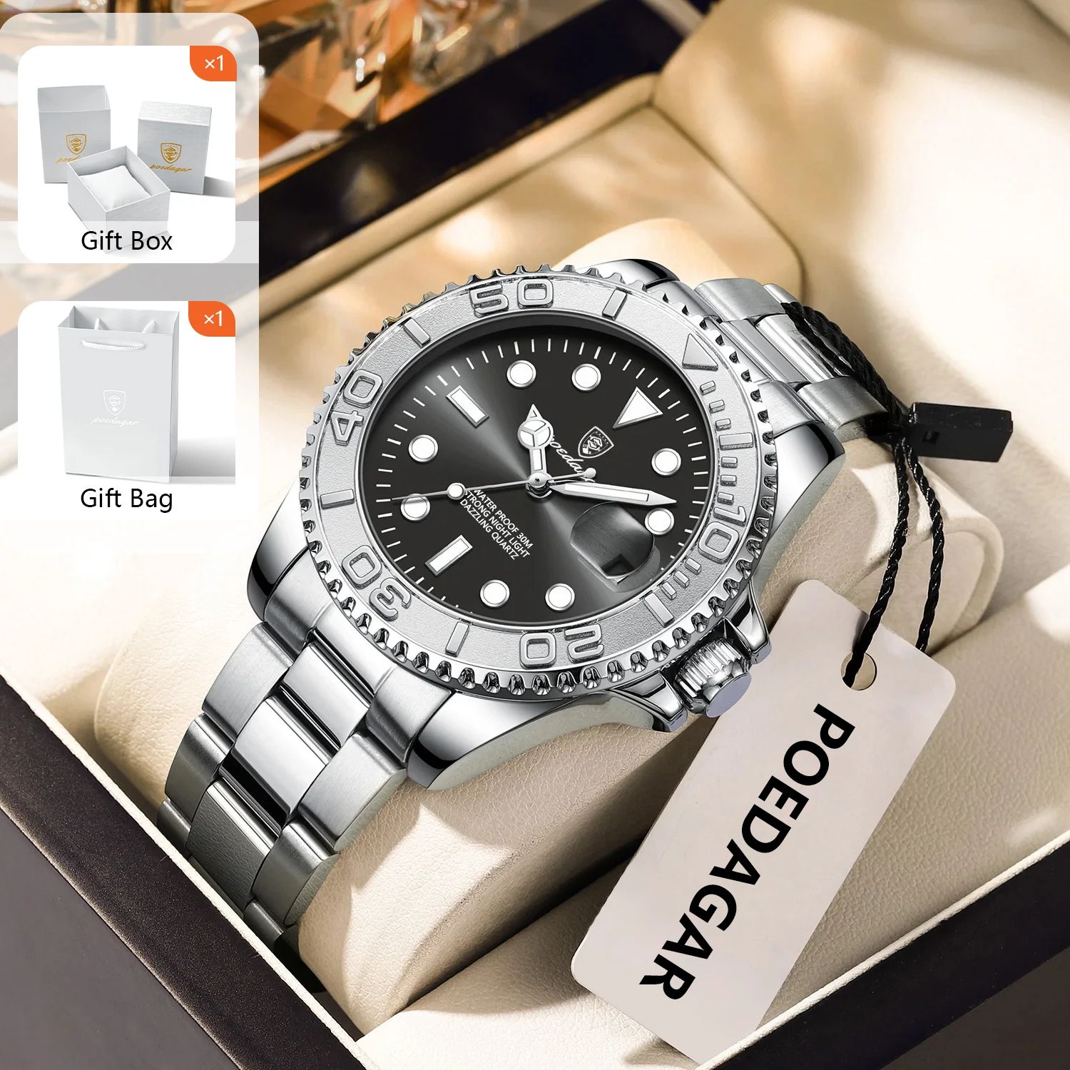 Luxury Watch Men - POEDAGAR العصرية الرياضة رجل ساعة مضيئة