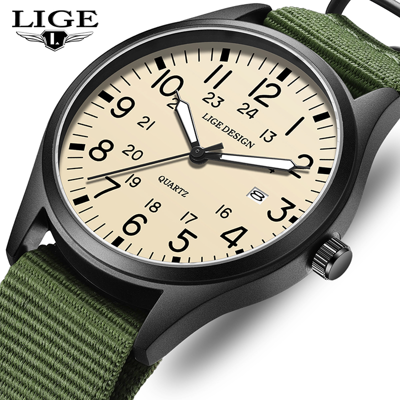 Luxury Watch Men - ساعة يد كوارتز LIGE 2026 الجديدة