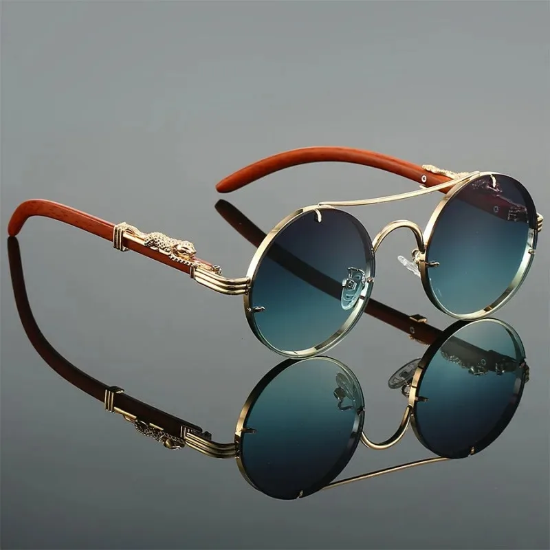 Sunglasses Uv400 - نظارات شمسية دائرية كلاسيكية للأنشطة الخارجية،
