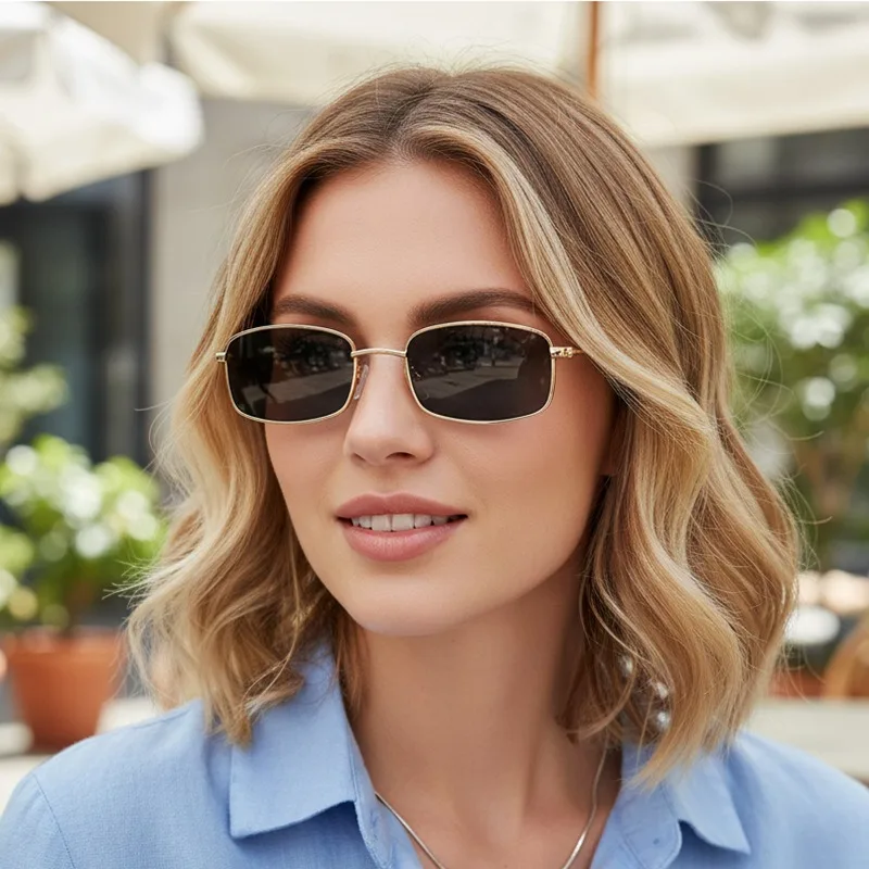 نظارات شمسية مربعة صغيرة جديدة - مراجعة Sunglasses Uv400 وسعره