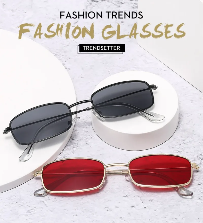 نظارات شمسية مربعة صغيرة جديدة - مراجعة Sunglasses Uv400 وسعره