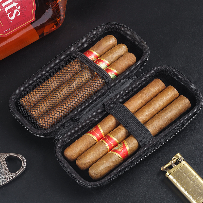 حافظة سيجار محمولة تتسع لـ 6 س - مراجعة Premium Cigar Case وسعره
