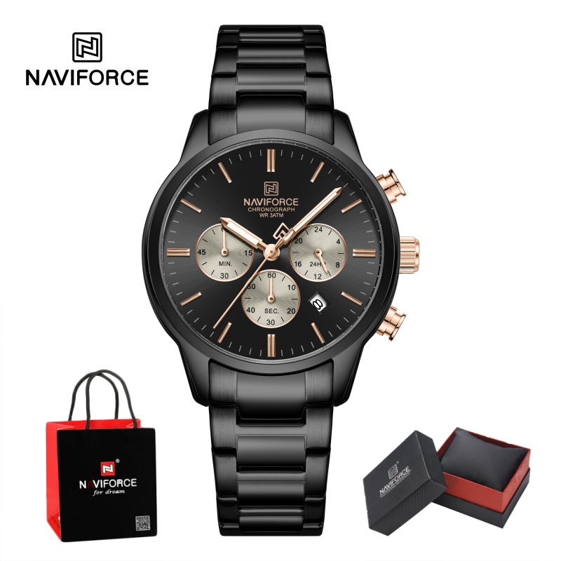ساعة نافيفورس للرجال كوارتز كر - مراجعة Luxury Watch Men وسعره