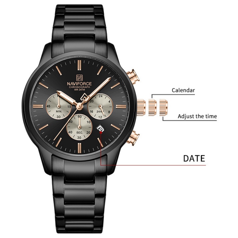 ساعة نافيفورس للرجال كوارتز كر - مراجعة Luxury Watch Men وسعره