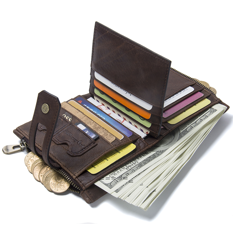 CONTACT'S جلد طبيعي محافظ قصير - مراجعة Leather Wallet Men وسعره