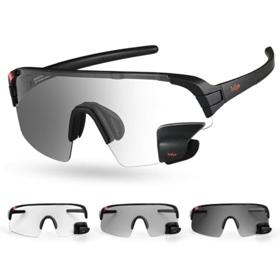 نظارات TriEye للدراجات مع مرآة - مراجعة Sunglasses Uv400 وسعره
