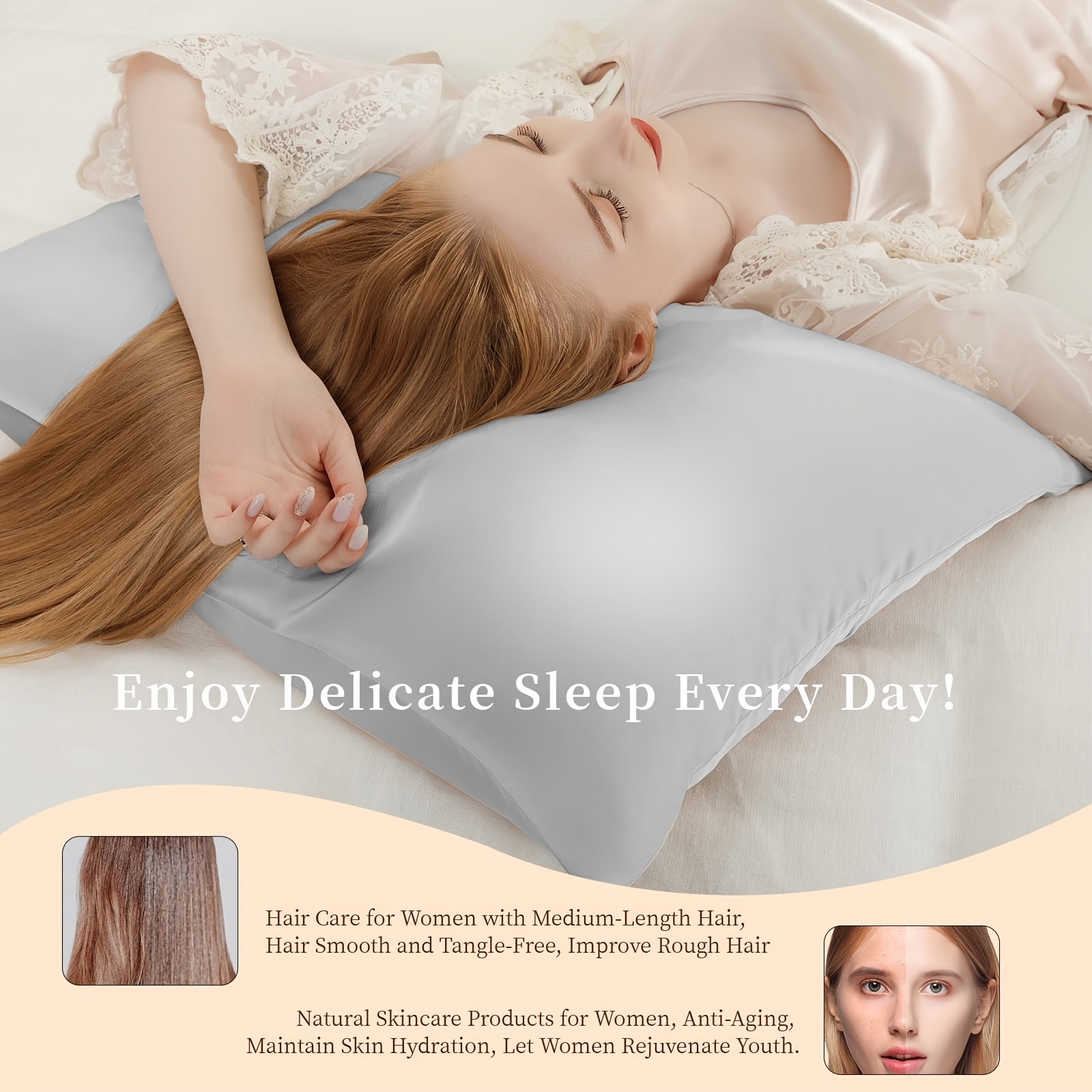 قطعتان من أغطية الوسائد المصنو - مراجعة Silk Pillowcase وسعره