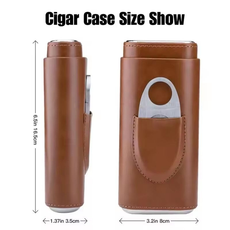 حافظة سيجار جلدية مكونة من 3 أ - مراجعة Premium Cigar Case وسعره