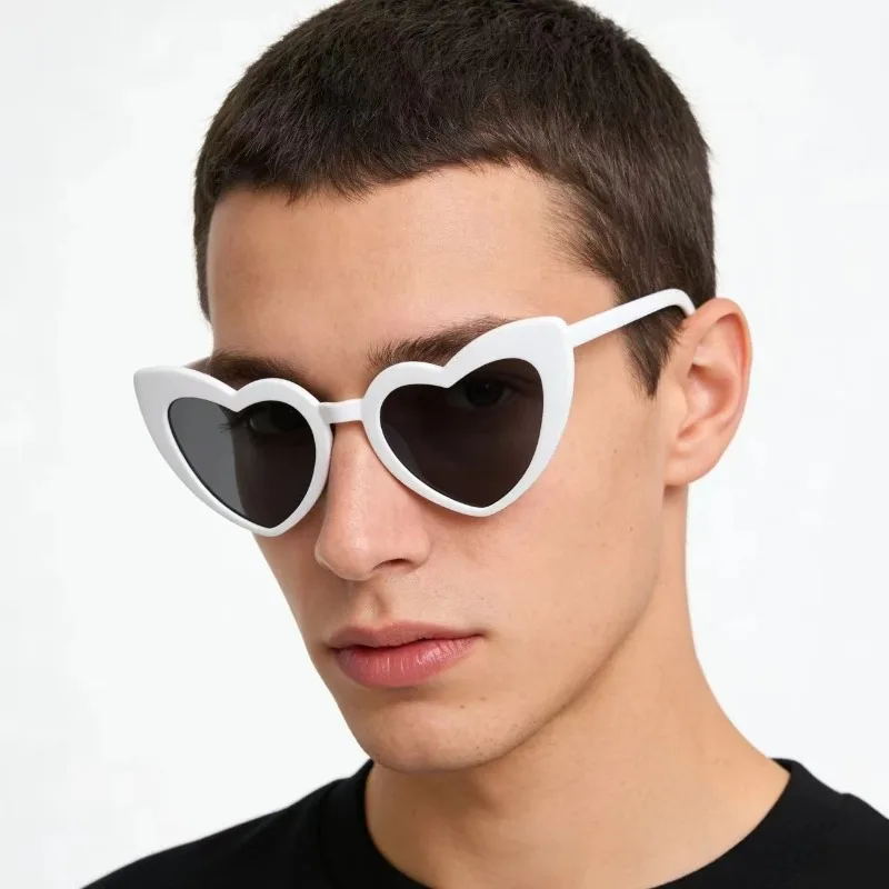 نظارات شمسية بتصميم قلب أبيض ك - مراجعة Sunglasses Uv400 وسعره