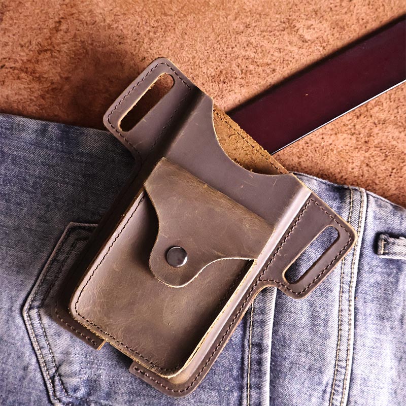 حقائب خصر من الجلد الأصلي للرج - مراجعة Leather Wallet Men وسعره