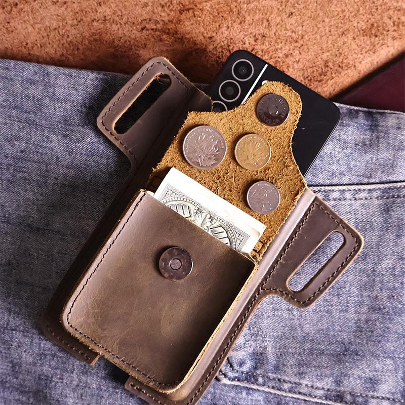حقائب خصر من الجلد الأصلي للرج - مراجعة Leather Wallet Men وسعره
