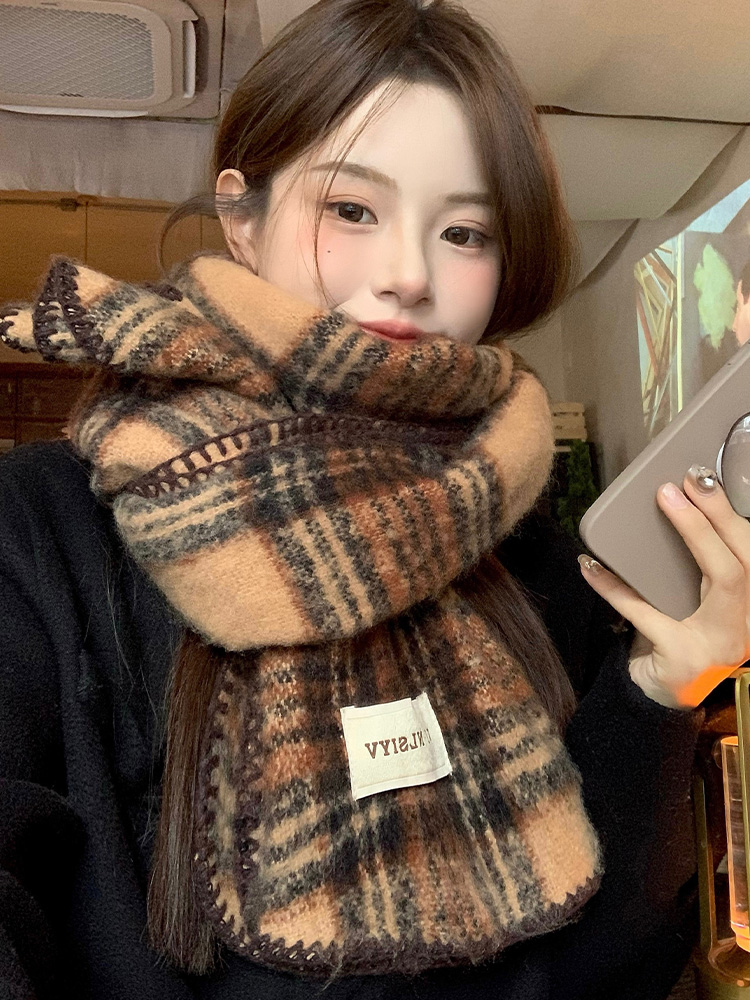 وشاح بني منقوش للجنسين، وشاح د - مراجعة Cashmere Scarf وسعره