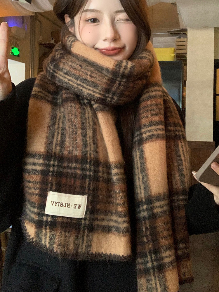 وشاح بني منقوش للجنسين، وشاح د - مراجعة Cashmere Scarf وسعره