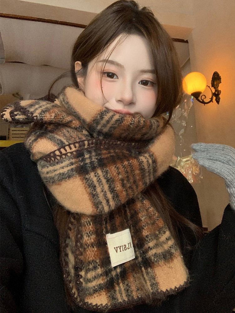 وشاح بني منقوش للجنسين، وشاح د - مراجعة Cashmere Scarf وسعره