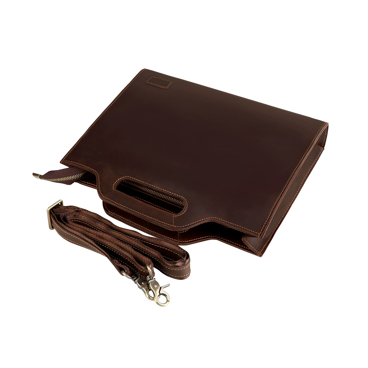 حقيبة كمبيوتر محمول للرجال، حق - مراجعة Leather Briefcase وسعره